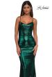 Picture of: Metallic Jersey Dress with Low Back and Ruching in Emerald, Style: 32932, Detail Picture 19