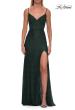 Picture of: Rhinestone Lace Gown with Sheer Bodice and Side Slit in Emerald, Style: 33442, Detail Picture 21