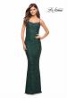 Picture of: Lovely Long Soft Sequin Dress with Scoop Neck in Emerald, Style: 30707, Detail Picture 1
