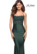 Picture of: Gorgeous Lace and Jersey Jewel Tone Prom Dress in Emerald, Style: 30728, Detail Picture 1
