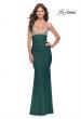 Picture of: Ruched Prom Dress with Sheer Rhinestone Bodice in Emerald, Style: 31337, Detail Picture 1
