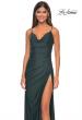 Picture of: Chic Jersey Dress with Ruching and Illusion Back in Emerald, Style: 32287, Detail Picture 1