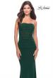 Picture of: Strapless Net Jersey Dress with Illusion Bodice in Emerald, Style: 31584, Detail Picture 3