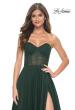 Picture of: Strapless Sweetheart A-Line Corset Prom Dress in Emerald, Style: 31971, Detail Picture 4