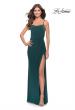 Picture of: Elegant Jersey Dress with Ruching and Square Neckline in Emerald, Style: 31078, Detail Picture 5
