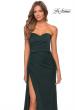 Picture of: Strapless Jersey Prom Dress with All Over Ruching in Emerald, Style: 28334, Detail Picture 6