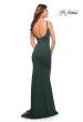 Picture of: Simple Elegant Long Jersey Dress with Scoop Neck in Emerald, Style: 30541, Detail Picture 6