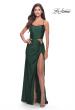 Picture of: Cut Out Jersey Dress with High Slit in Emerald, Style: 31332, Detail Picture 6