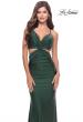 Picture of: Twist Front Cut Out Rhinestone Jersey Dress in Emerald, Style: 31339, Detail Picture 6
