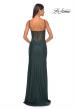 Picture of: Chic Jersey Dress with Ruching and Illusion Back in Emerald, Style: 32287, Detail Picture 6