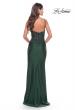 Picture of: Lace Applique Sheer Back Rhinestone Jersey Dress in Emerald, Style: 31361, Detail Picture 7