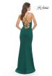 Picture of: Fitted Matte Jersey Gown with Unique Deep V Neckline in Emerald, Style: 31370, Detail Picture 7