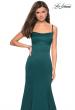 Picture of: Fitted Long Dress with Seams and Large Gold Zipper in Evergreen, Style: 27524, Detail Picture 8