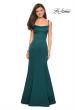Picture of: Fitted Long Dress with Seams and Large Gold Zipper in Evergreen, Style: 27524, Detail Picture 3