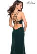 Picture of: Long Prom Dress with High Neckline and Cut Outs in Forest Green, Style: 26963, Back Picture