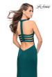 Picture of: Form Fitting Halter Prom Dress with Caged Open Back in Forest Green, Style: 25612, Main Picture