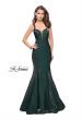 Picture of: Form Fitting Mermaid Prom Dress with Side Cut Outs in Forest Green, Style: 25813, Main Picture