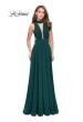 Picture of: A-line Prom Dress with Choker Neck Detail and Open Back in Forest Green, Style: 25568, Detail Picture 2