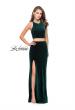 Picture of: Two Piece Velvet Prom Dress with Open Back and Leg Slit in Forest Green, Style: 25464, Detail Picture 5