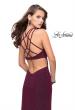 Picture of: Long Sparkly Dress with High Neckline and Side Slit in Fuschia, Style: 25346, Main Picture