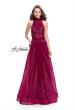 Picture of: A-line Prom Gown with Beaded Lace Bodice and Tulle in Garnet, Style: 25664, Main Picture