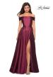 Picture of: Long Off The Shoulder Gown with Pockets in Garnet, Style: 27005, Main Picture