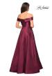 Picture of: Long Off The Shoulder Gown with Pockets in Gernet, Style: 27005, Back Picture