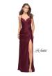 Picture of: Satin Slip Prom Dress with Strappy Back in Garnet, Style: 25270, Detail Picture 2