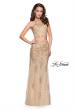 Picture of: Beaded Lace Two Piece Prom Dress with High Neckline in Gold, Style: 26294, Detail Picture 2