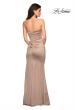Picture of: Body Forming Strapless Satin Dress with Side Slit in Gold, Style: 27780, Detail Picture 2