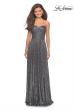 Picture of: Long Sequined Dress with Sweetheart Neckline in Gunmetal, Style: 27879, Main Picture