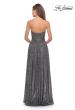 Picture of: Long Sequined Dress with Sweetheart Neckline in Gunmetal, Style: 27879, Back Picture