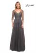 Picture of: Tulle A-line Evening Dress with Beading in Gunmetal, Style: 24894, Detail Picture 1