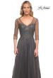 Picture of: Tulle A-line Evening Dress with Beading in Gunmetal, Style: 24894, Detail Picture 4