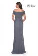 Picture of: Net Jersey Long Gown with Exquisite Beaded Design in Emerald, Style: 30057, Detail Picture 4