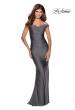 Picture of: Off the Shoulder Prom Dress with Sweetheart Neckline in Gunmetal, Style: 28450, Detail Picture 8
