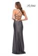 Picture of: Jersey Dress with Square Neckline and Ruching in Gunmetal, Style 29710, Detail Picture 3