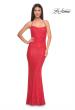 Picture of: Chic Soft Sequin Stretch Dress with Open Back in Hot Coral, Style: 31429, Detail Picture 1