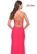 Picture of: Long Prom Dress in Luxurious Jersey with Slit in Hot Coral in Hot Coral, Style: 31504, Detail Picture 2