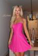 Picture of: Sparkle Lace-Up Fit-and-Flare Mini Dress in Hot Fuchsia, Style 34157, Detail Picture 6