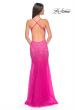 Picture of: Stunning Rhinestone Embellished Fitted Tulle Dress in Hot Fuchsia, Style: 32007, Detail Picture 10
