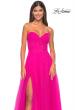 Picture of: Sweetheart Tulle and Rhinestone Prom Dress with Illusion Detail in Hot Fuchsia, Style: 31997, Detail Picture 13