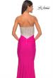 Picture of: Sweetheart Rhinestone Fishnet Bodice Dress with Fitted Skirt in Hot Fuchsia, Style: 32440, Back Picture