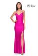 Picture of: Rhinestone Jersey Dress with Slit and Ruching in Hot Fuchsia, Style: 32317, Detail Picture 1
