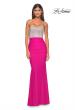 Picture of: Sweetheart Rhinestone Fishnet Bodice Dress with Fitted Skirt in Hot Fuchsia, Style: 32440, Detail Picture 1