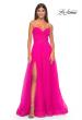 Picture of: Sweetheart Tulle and Rhinestone Prom Dress with Illusion Detail in Hot Fuchsia, Style: 31997, Detail Picture 2
