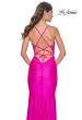 Picture of: Neon Beaded Illusion Top with Ruched Jersey Skirt Prom Dress in Hot Fuchsia, Style: 32324, Detail Picture 2