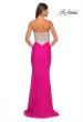 Picture of: Sweetheart Rhinestone Fishnet Bodice Dress with Fitted Skirt in Hot Fuchsia, Style: 32440, Detail Picture 2