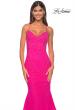 Picture of: Mermaid Prom Dress with Rhinestones and Lace Up Back in Hot Fuchsia, Style: 32273, Detail Picture 5