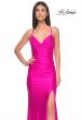 Picture of: Rhinestone Jersey Dress with Slit and Ruching in Hot Fuchsia, Style: 32317, Detail Picture 5